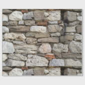 Papier Cadeau Motif mur en pierre de rouble (Plat)