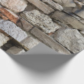 Papier Cadeau Motif mur en pierre de rouble (Coin)