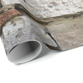 Papier Cadeau Motif mur en pierre de rouble (Coin rond)