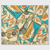 Papier Cadeau Motif musical (Plat)