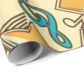 Papier Cadeau Motif musical (Coin rond)