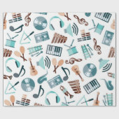 Papier Cadeau Motif musical (Plat)