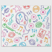 Papier Cadeau Motif musical (Plat)
