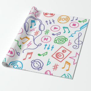Papier Cadeau Motif musical