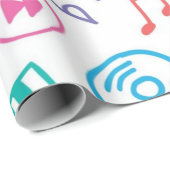 Papier Cadeau Motif musical (Coin rond)
