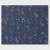 Papier Cadeau Motif musical (Plat)
