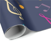 Papier Cadeau Motif musical (Coin rond)