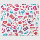 Papier Cadeau Motif musical (Plat)