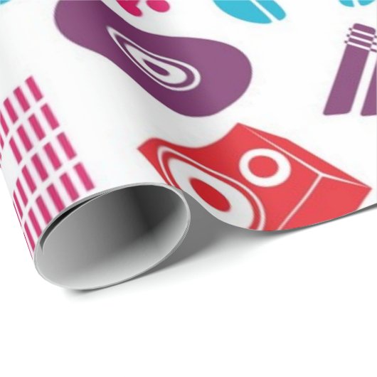 Papier Cadeau Motif musical (Coin rond)