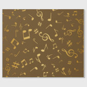 Papier Cadeau Motif musical (Plat)
