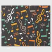 Papier Cadeau Motif musical (Plat)