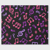 Papier Cadeau Motif musical (Plat)