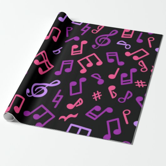 Papier Cadeau Motif musical (Déroulé)