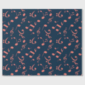 Papier Cadeau Motif musical (Plat)