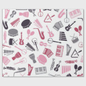 Papier Cadeau Motif musical (Plat)