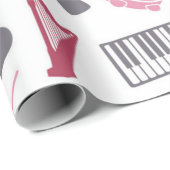 Papier Cadeau Motif musical (Coin rond)