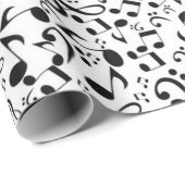 Papier Cadeau Motif musical (Coin rond)