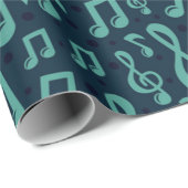 Papier Cadeau Motif musical (Coin rond)