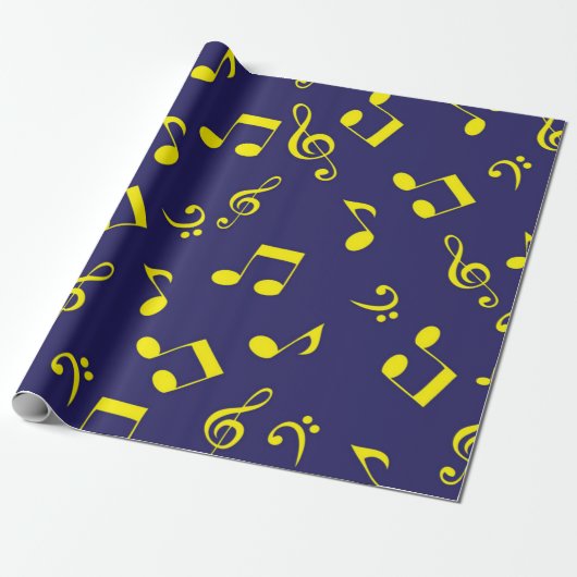 Papier Cadeau Motif musical (Déroulé)