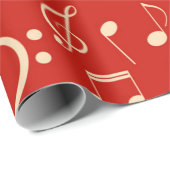 Papier Cadeau Motif musical (Coin rond)