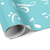 Papier Cadeau Motif musical (Coin rond)