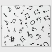 Papier Cadeau Motif musical (Plat)