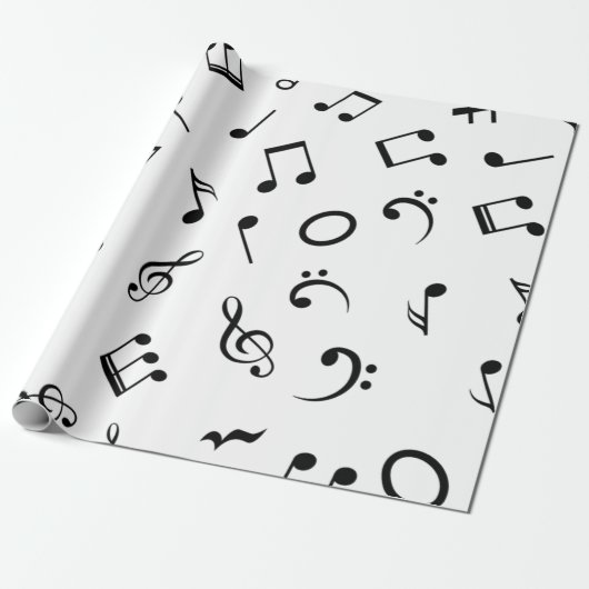Papier Cadeau Motif musical (Déroulé)
