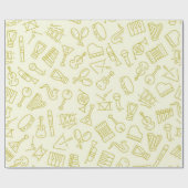 Papier Cadeau Motif musical (Plat)