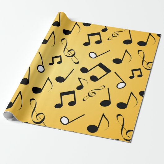 Papier Cadeau Motif musical (Déroulé)