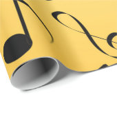 Papier Cadeau Motif musical (Coin rond)