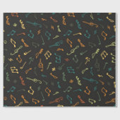 Papier Cadeau Motif musical (Plat)