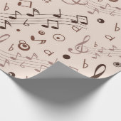 Papier Cadeau Motif musical (Coin)