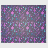 Papier Cadeau Motif musical (Plat)