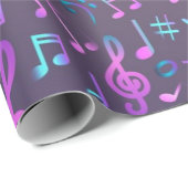 Papier Cadeau Motif musical (Coin rond)