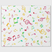 Papier Cadeau Motif musical (Plat)