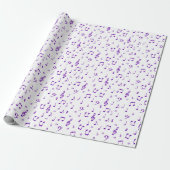 Papier Cadeau Motif musical pourpre (Déroulé)