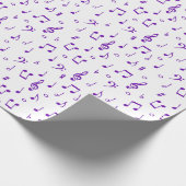 Papier Cadeau Motif musical violet (Coin)