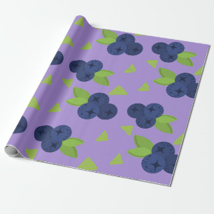 Papier Cadeau motif myrtille 