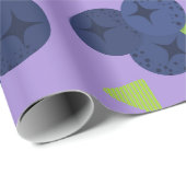 Papier Cadeau motif myrtille (Coin rond)