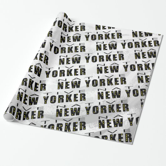 Papier Cadeau Motif natif du New Yorker (Déroulé)