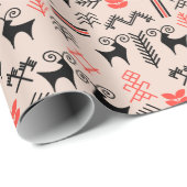 Papier Cadeau Motif national de style ukrainien (Coin rond)