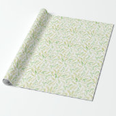 Papier Cadeau Motif Naturel Fern Vert clair Toutes les occasions (Déroulé)