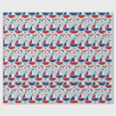 Papier Cadeau Motif nautique (Plat)