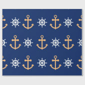 Papier Cadeau Motif nautique (Plat)
