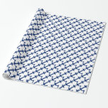 Papier Cadeau Motif nautique d'Ancre de bleu marine<br><div class="desc">Papiers d'emballage de bleu marine de motif nautique d'Ancre.</div>