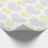 Papier Cadeau Motif neutre de coeur de beau bébé (Coin)