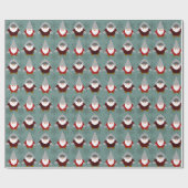 Papier Cadeau Motif Noël Gnome (Plat)