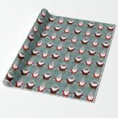 Papier Cadeau Motif Noël Gnome (Déroulé)