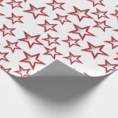 Papier Cadeau Motif Noël Red Stars (Coin)