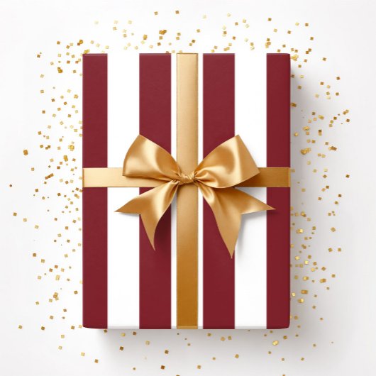 Papier Cadeau Motif Noël Rouge et Blanc
